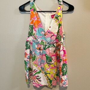 Lilly Pulitzer for Target Pink and Orange Blouse with Tropical Flair